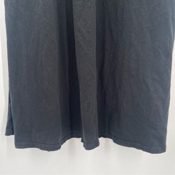 WILDFOX Small Dress Maxi Black Embroidered Logo High Side Slits Cotton Long - Picture 12 of 16